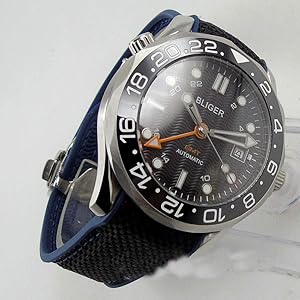 時計 bluck watches 68pices Raven Black | Heinrich GMT Moonphase Tourbillon Limited